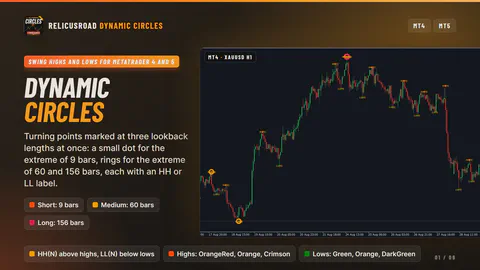 RelicusRoad Dynamic Circles on a MetaTrader chart